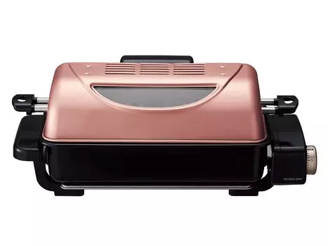 Рыбожарка Koizumi Fish Roaster, гриль для рыбы, двухсторонний нагреватель, таймер на 30 минут с дезодорирующим фильтром, золотистый KFR-0700/N