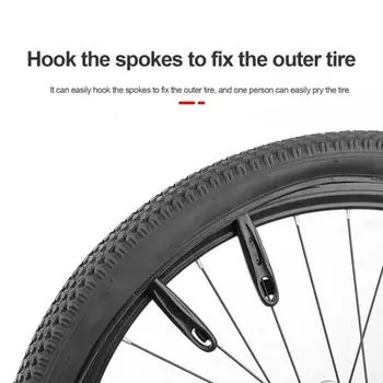 Рычаг для велосипедных шин Ложка для шин Эргономичный дизайн Закругленный край без заусенцев Надежный безопасный в использовании инструмент для снятия шин с горного велосипеда синий