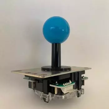 Рычаг джойстика Sanwa Denshi Blue с крышкой вала для аркадных игр Flat Iron Plate JLX-TP-8YT-SK-B