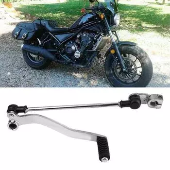 Рычаг переключения передач мотоцикла, нержавеющая сталь, устойчивый к деформации, серебристый, сменный цвет, стальной рычаг переключения передач для