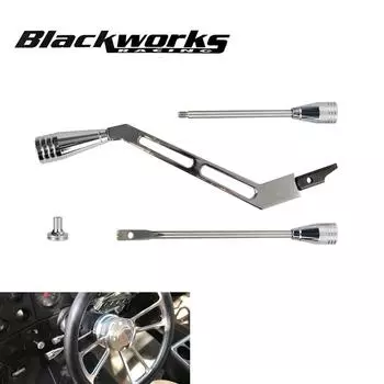 Рычаг переключения передач, поворотный сигнал, аварийная сигнализация, наклонный комплект, ручка поворотника, полированная заготовка для колонки Olds Buick 1967-1994 из алюминиевого сплава GM чёрный