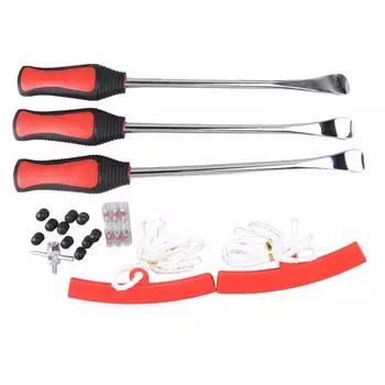 Рычаги-ложки Инструмент для рычага шины Ложки Набор для замены шин Простой в использовании с сердечником клапана для мотоцикла