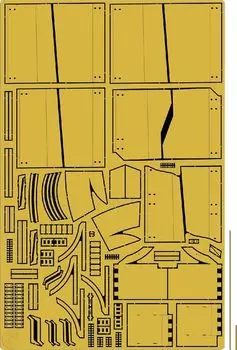 Ryefield Model King Tiger Side Skirt Upgrade Parts Set Ryefield Model Plastic Model Parts RFM2080 1/35 (for RFM5125/RFM5126)