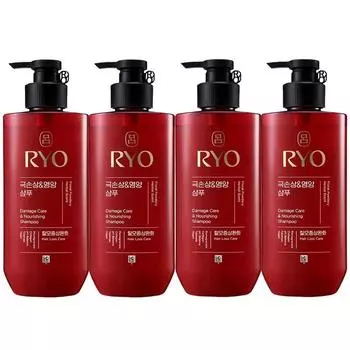 Ryeo Hambit Extreme Damage & Nutrition Care Shampoo 592ml Contains Fermented Camellia Oil, 4 Pieces