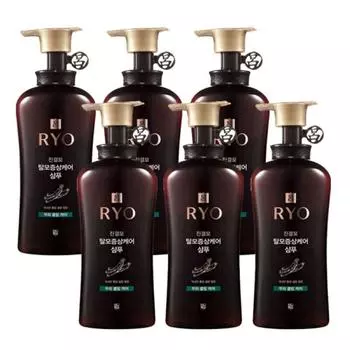 Ryeo Jin Flawless Hair Loss Symptom Care Shampoo Scalp Cooling Care 490ml 6pcs
