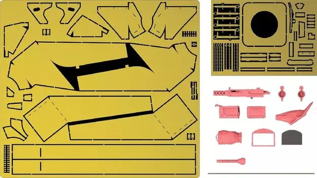 Ryfield Model M4A4 Sherman Grade Up Parts Set Plastic Model Parts RFM2079 1/35 (for RFM5119)
