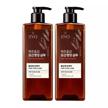 Ryo Beer Yeast Hair Root Nutrition Scalp Health Hair Loss Shampoo 600ml x 2