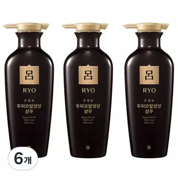 Ryo Ginsengbo Scalp and Hair Nutrition Shampoo, 400ml, 6 pcs.