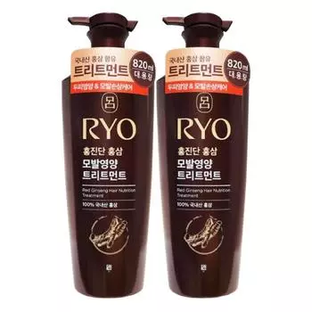 Ryo Hongjindan Red Ginseng Hair Root Nutrition Treatment, 2 units, 820ml