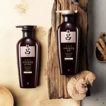 Ryo Jinsaengbo Super Revital Total Care Shampoo & Conditioner (для нормальной и сухой кожи головы) 400 мл * 2 шт.