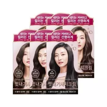 Ryo Uachae Стильный крем для седых волос (3 порции/окрашивание + седые волосы в сочетании) 6 типов, выберите 1, корейские средства для волос