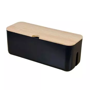 RYOHIN Cable Box Скандинавский интерьер Power Tap Настольный ящик для хранения кранов 1 шт. L Lab. (Черный, Размер)