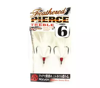 Ryugi HFP046 Тройные крючки с перьями, размер 6 (2342)