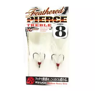 Ryugi HFP046 Тройные крючки с перьями, размер 8 (2366)