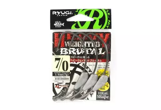 Ryugi HHB089 Тяжелый крючок Brutal, размер 7/0 (4995)