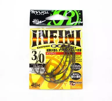 Ryugi HIN051 Infini Офсетные крючки-червяки, размер 3/0 (8503)