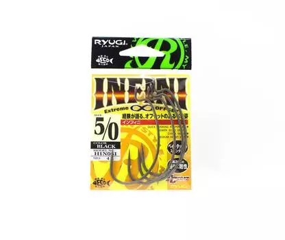 Ryugi HIN051 Infini Офсетные крючки-червяки, размер 5/0 (8527)