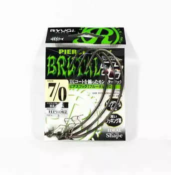 Ryugi HPB062 Brutal TC Крючок-червяк с широким зазором, размер 7/0 (3769)