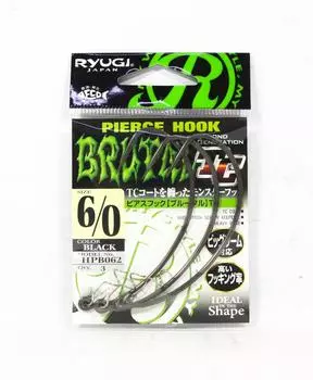 Ryugi HPB062 Brutal TC Крючок-червяк с широким зазором, размер 6/0 (3752)