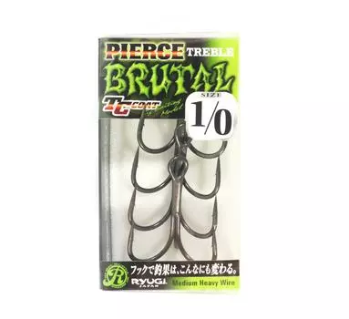 Ryugi HPB074 Тройные крючки Pierce Brutal, размер 1/0 (3189)