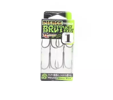 Ryugi HPB074 Тройные крючки Pierce Brutal, размер 1 (8344)