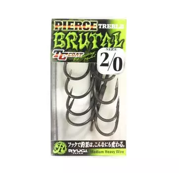 Ryugi HPB074 Тройные крючки Pierce Brutal, размер 2/0 (3196)
