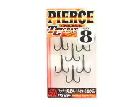 Ryugi HPT044 Тройные крючки Pierce средней тяжести, размер 8 (1703 г.)