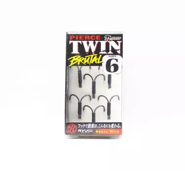 Ryugi HPT120 Пирсинг Твин Брутал Тяжелый Двойной Крючок Размер 6 (7255)