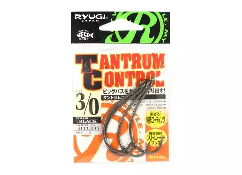 Ryugi HTC035 Крючок из толстой проволоки Tantrum Control, размер 3/0 (1321)