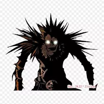 Ryuk Render Ryuk Blanc Et Noir Takeshi Obata Иллюстрации Утюг на заплатках для одежды Заплатки на одежде DIY Футболки Теплопередающие наклейки