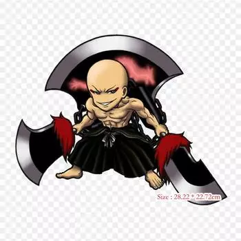 Ryuumon Houzukimaru Ikkaku Madarame Chibi железные нашивки для одежды, наклейки с аппликациями на одежду, термочувствительная нашивка на заказ