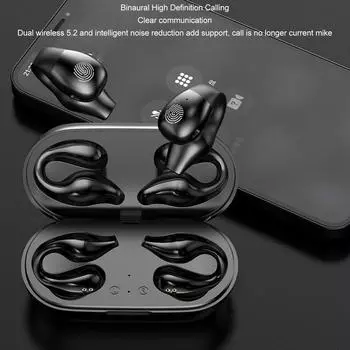 S03 Bluetooth 5.2 клипсы наушники стильные шумоподавляющие HiFi стерео насыщенные басы потоотталкивающие беспроводные Bluetooth наушники