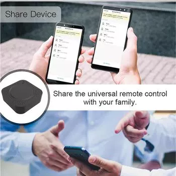 S06Pro Tuya WiFi Инфракрасные лучи Пульты дистанционного управления Датчики температуры и влажности Приложение/Голосовое управление чёрный