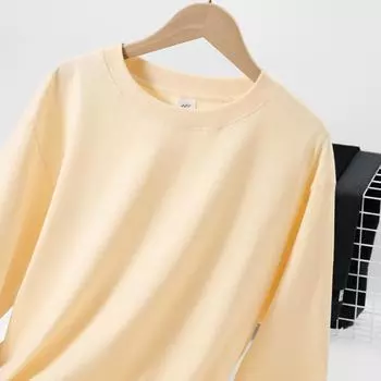 S1120654 Хлопковая футболка с длинными рукавами Молодежная рубашка S белый