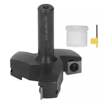 S12.7xD61xH65 3T CNC Spoilboard Surfaceing Фреза 3 лезвия 1/2 дюйма хвостовик съемные лезвия Slab Flat