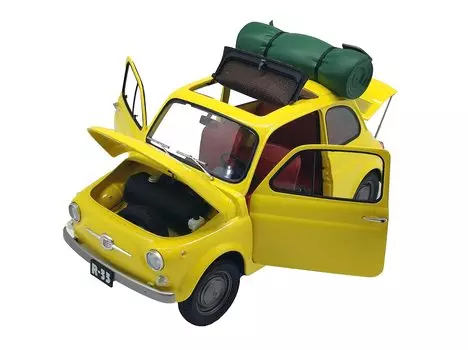 S14 Персонаж Машина Серия Люпин Третий Замок Калиостро FIAT500 Масштаб Литой Мини Автомобиль Унисекс (S14) 1/12 жёлтый