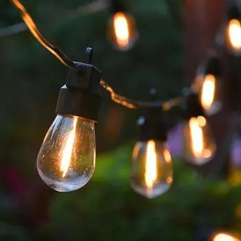 S14 гирлянда на солнечных батареях светодиодная гирлянда небьющаяся пластиковая лампа для сада кемпинга двора свадебного украшения вечеринки IP65 EU