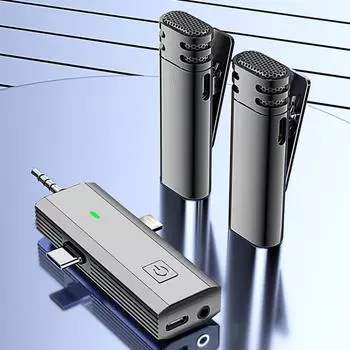 S17 Беспроводной петличный микрофон 3 в 1 для камеры/динамика/смартфона/записи звука 1 drag 2