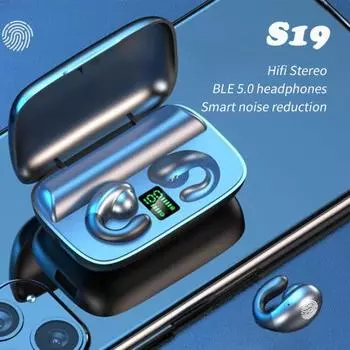 S19 Отличная беспроводная гарнитура без задержек Эргономичная CVC8.0 Интеллектуальное шумоподавление чёрный