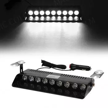 S1 9 светодиодных автомобильных сигнальных огней, стробоскопических фонарей, аварийный индикатор на приборной панели, 12 В, ультра яркий красный, синий, желтый, белый белый