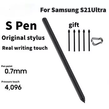 S21 Ultra 5G S Pen Стилус для Samsung Galaxy S21Ultra S21U G9980 G998U Стилус для экрана мобильного телефона Сенсорная ручка чёрный