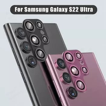 S22Ultra изогнутый защитный чехол из закаленного стекла для камеры Samsung Galaxy S23 S22 Ultra, защитный чехол для объектива S 22Ultra Coque Funda For SamsungS22 Ultra чёрный