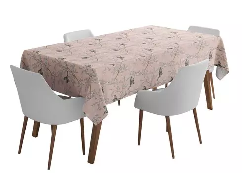 S4Sassy Pink Blossom & Goldfinch Bird Обеденный стол Крышка Столовое белье для свадеб Скатерть с принтом Моющиеся скатерти-56 x 56 56 x 56 Inches жёлтый