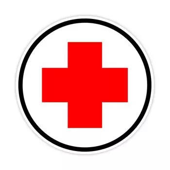 S50404 # наклейки «Красный Крест» на автомобиль забавная виниловая наклейка водонепроницаемое украшение для наклейки на заднее окно автомобиля 10x10cm