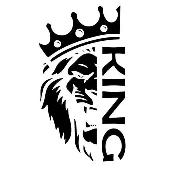 S61078 # Лев с Короной Королем наклейка на автомобиль виниловая наклейка водонепроницаемые декоративные наклейки для автомобиля 17x30cm белый