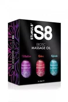 S8 massage oil box 3x50ml TU прозрачный