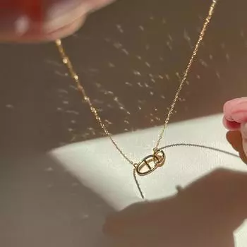 S925 Классическое женское ожерелье в форме свиного носа из стерлингового серебра, универсальное, легкое, роскошное, с цепочкой на ключицу для меньшинства 925