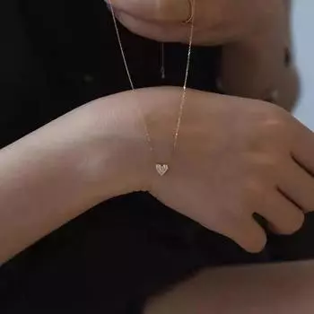 S925 Любящее сердце из стерлингового серебра циркония ключичная цепочка полное бриллиантовое ожерелье легкая роскошь меньшинство продвинутый 925