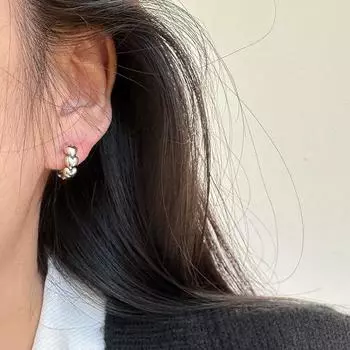 S925 Любящее сердце из стерлингового серебра, круглые серьги-клипсы, женские простые серьги в форме сердца в холодном стиле, темпераментные, дикие серебряный