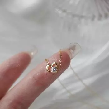 S925 Любящее сердце из стерлингового серебра с бриллиантами, колье для женщин, несовершеннолетних, универсальное, легкое, роскошное, изысканное, блестящее, персиковое сердце, ключичная цепочка 925